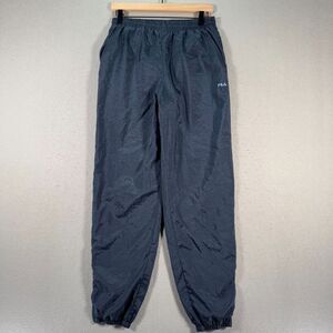 Vintage Fila Windbreaker Jogger Pants Women 6 Blue Tapered Ankle Zip Lightweight